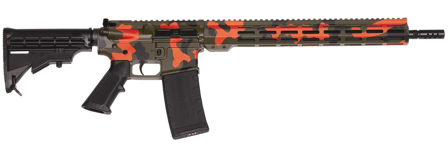 Great Lakes Firearms GL15223MCMP AR-15 Mission 223 Wylde 30+1 16″, Deer Camp Camo Rec/15″ M-Lok Handguard, Black Carbine Stock & A2 Grip, Muzzle Brake