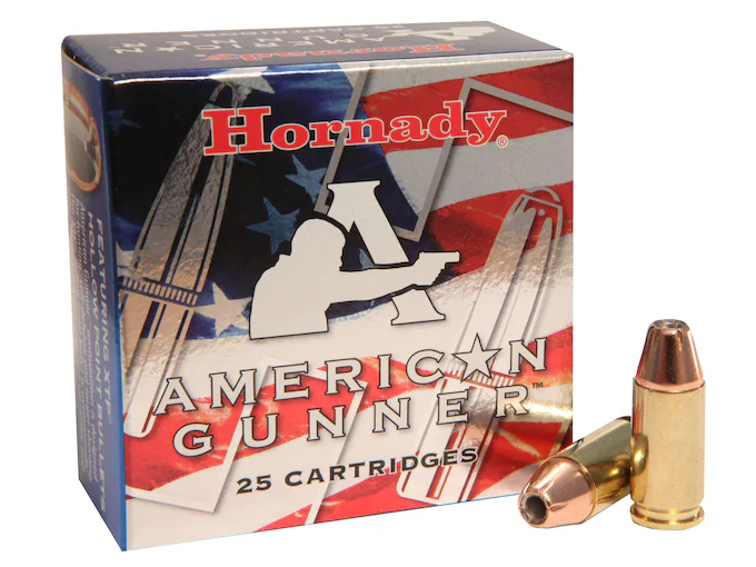 Hornady American Gunner 9mm Luger +P Ammo 124 Grain Hornady XTP Jacketed Hollow Point  500 rounds Direct